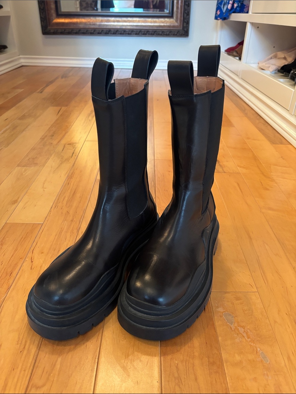 Alias Mae Black Platform Combat Moto Boots